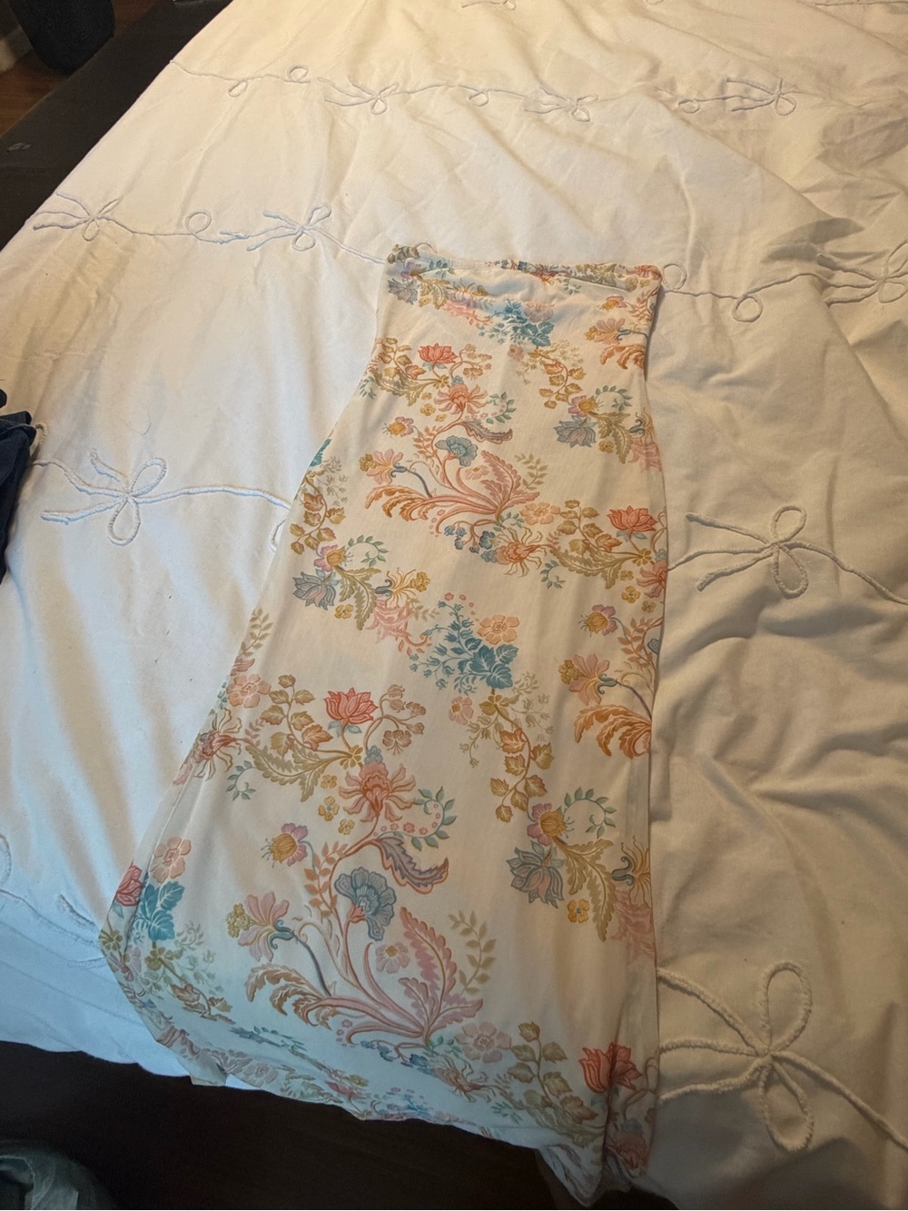 Women’s Floral Maxi Dress in Cream with Pastel Prints
